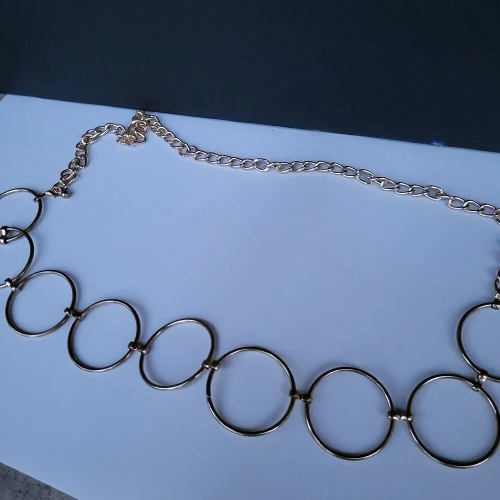 Gold Mod Retro Groovy Circle Belt 41